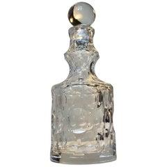French Cut Crystal Decanter, 1950s