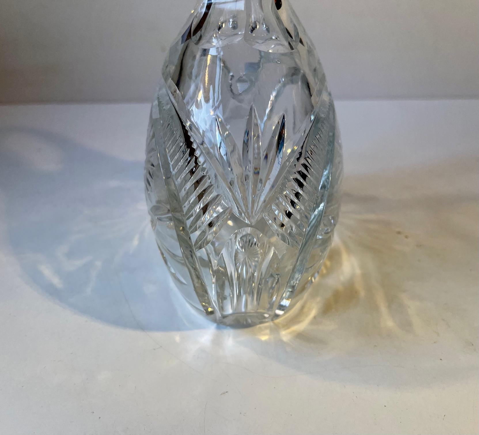 French Cut Crystal Decanter from Cristal De Lorraine, 1950s 4