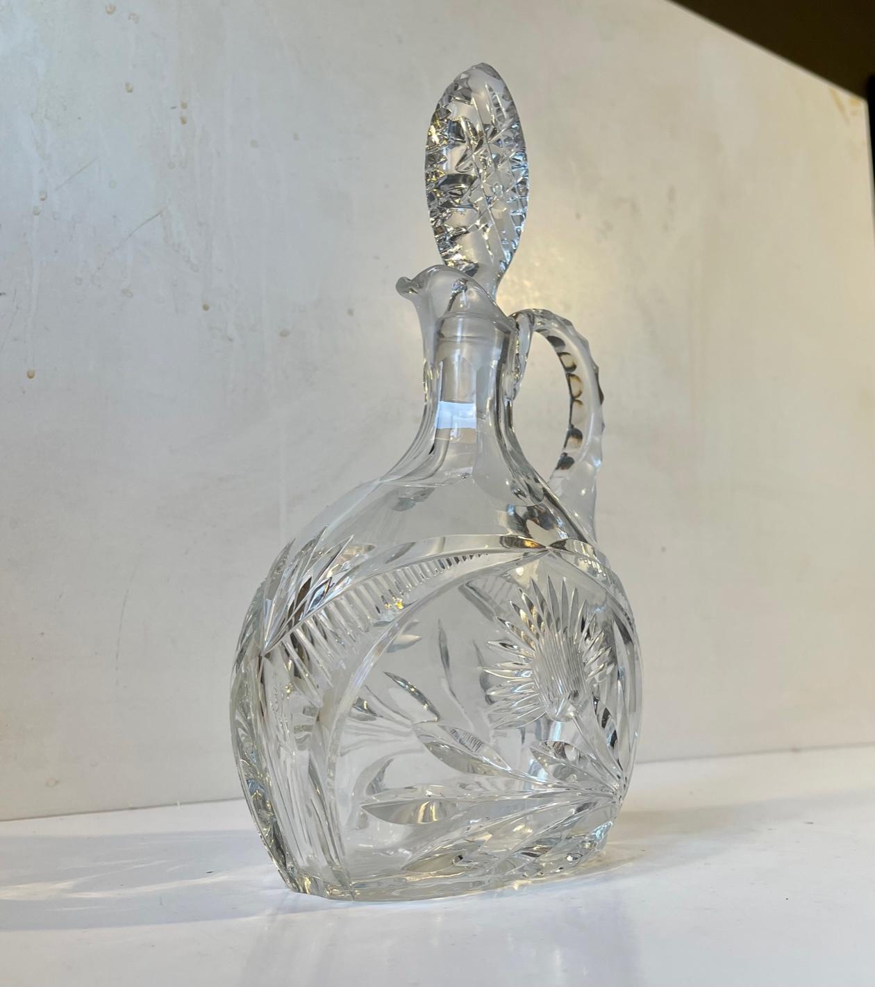 Mid-20th Century French Cut Crystal Decanter from Cristal De Lorraine, 1950s