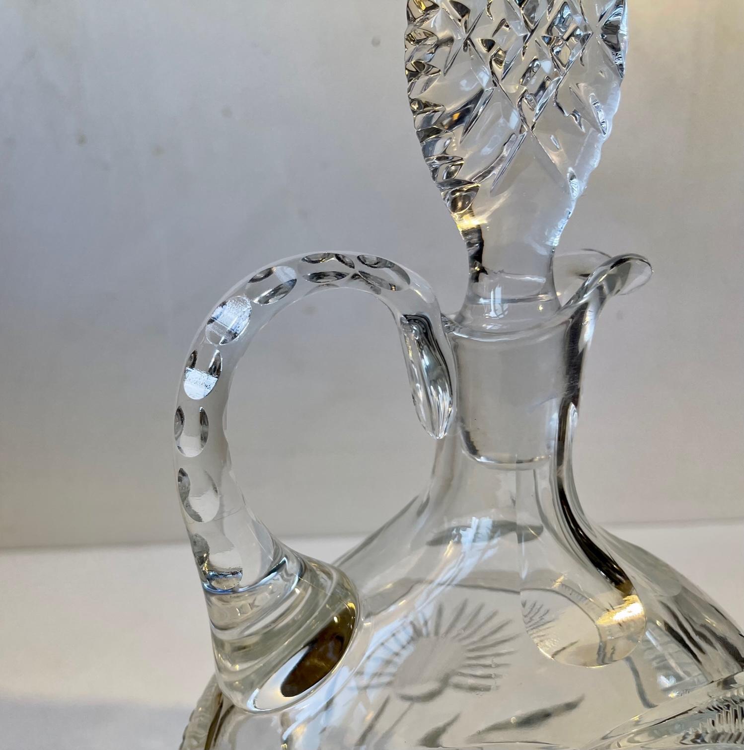 French Cut Crystal Decanter from Cristal De Lorraine, 1950s 1