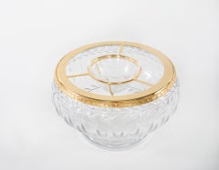 French Cut Crystal / Gilt Bronze Caviar Service