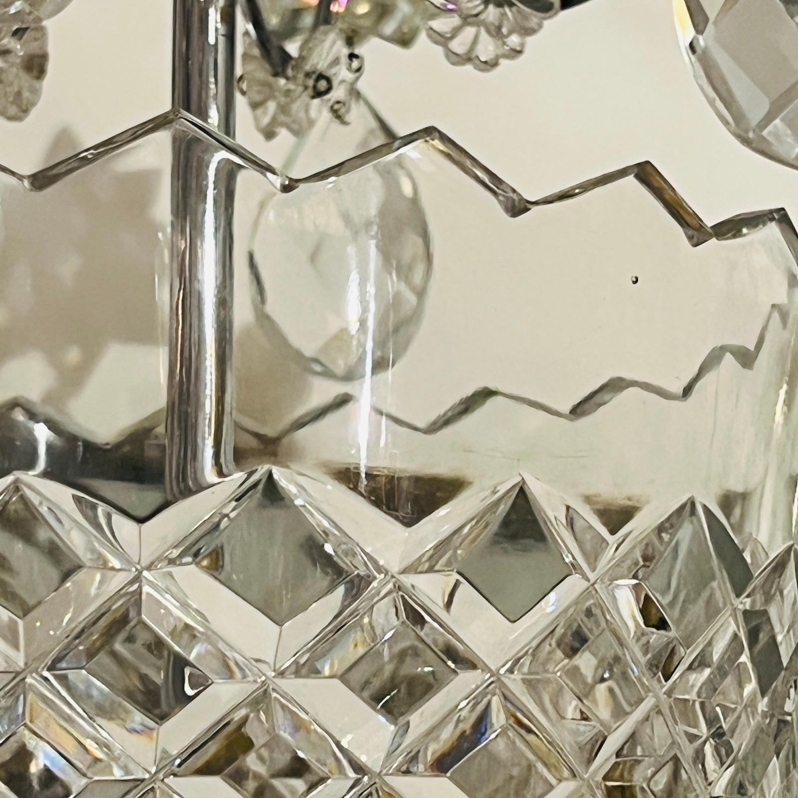 Cut Glass French Cut Crystal Lantern For Sale