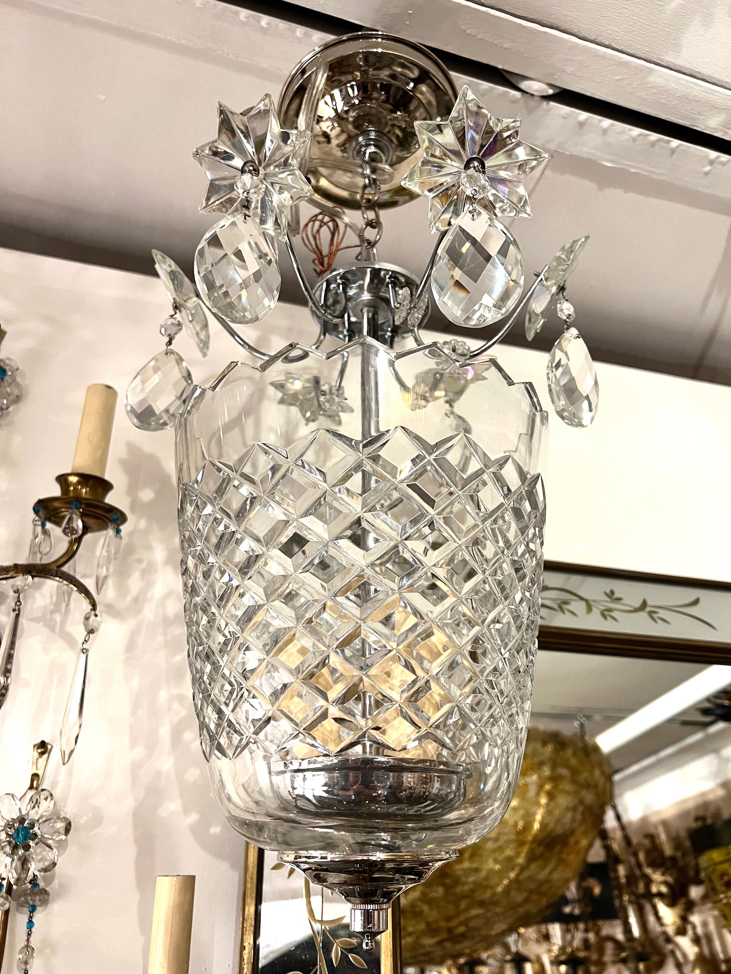 French Cut Crystal Lantern For Sale 1