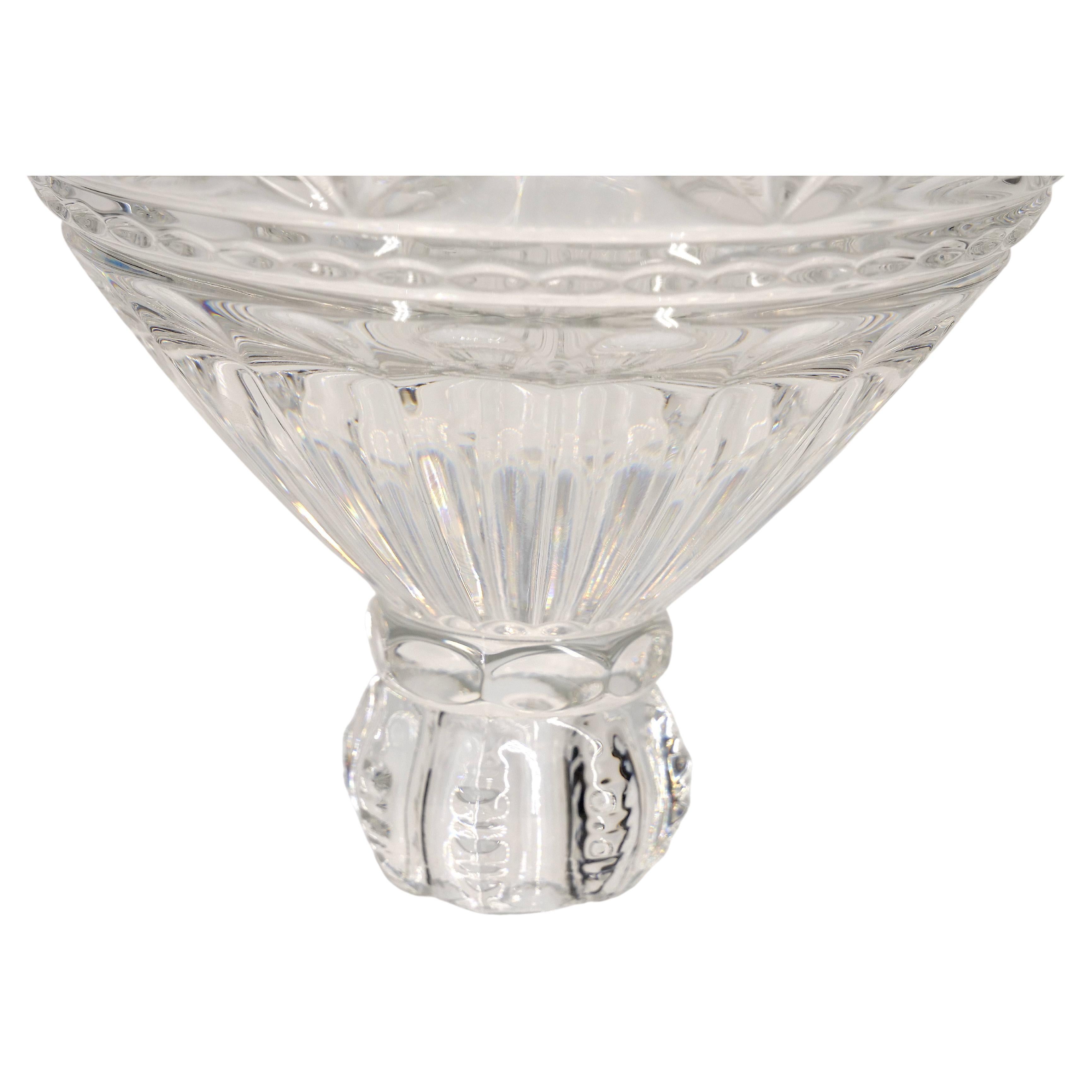 French Cut Crystal Tall Covered Decorative Piece / Urn For Sale 3
