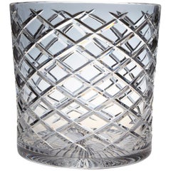 French Cut Crystal Wine Cooler or Champagne Ice Bucket for Two Bottles