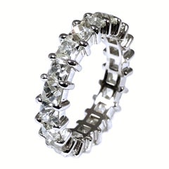French Cut Diamond and Platinum Eternity Band Ring
