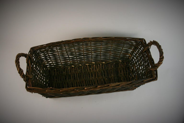 French Cut Flower Rattan Basket/Folk Art For Sale 1