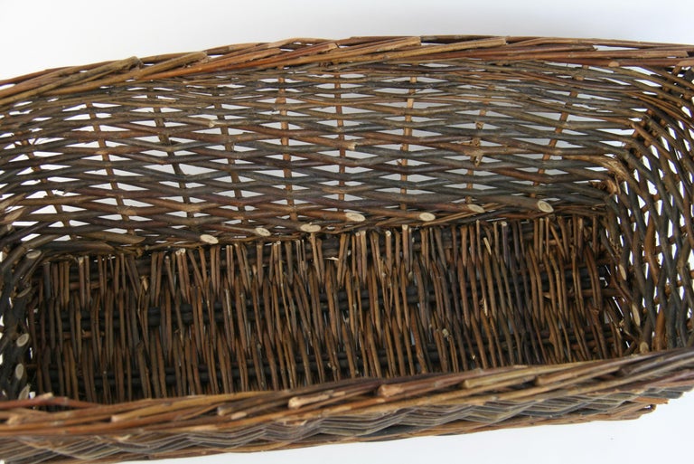French Cut Flower Rattan Basket/Folk Art For Sale 2
