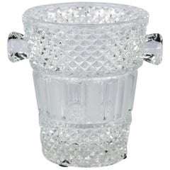 French Glass Champagne Bucket, 20th Century