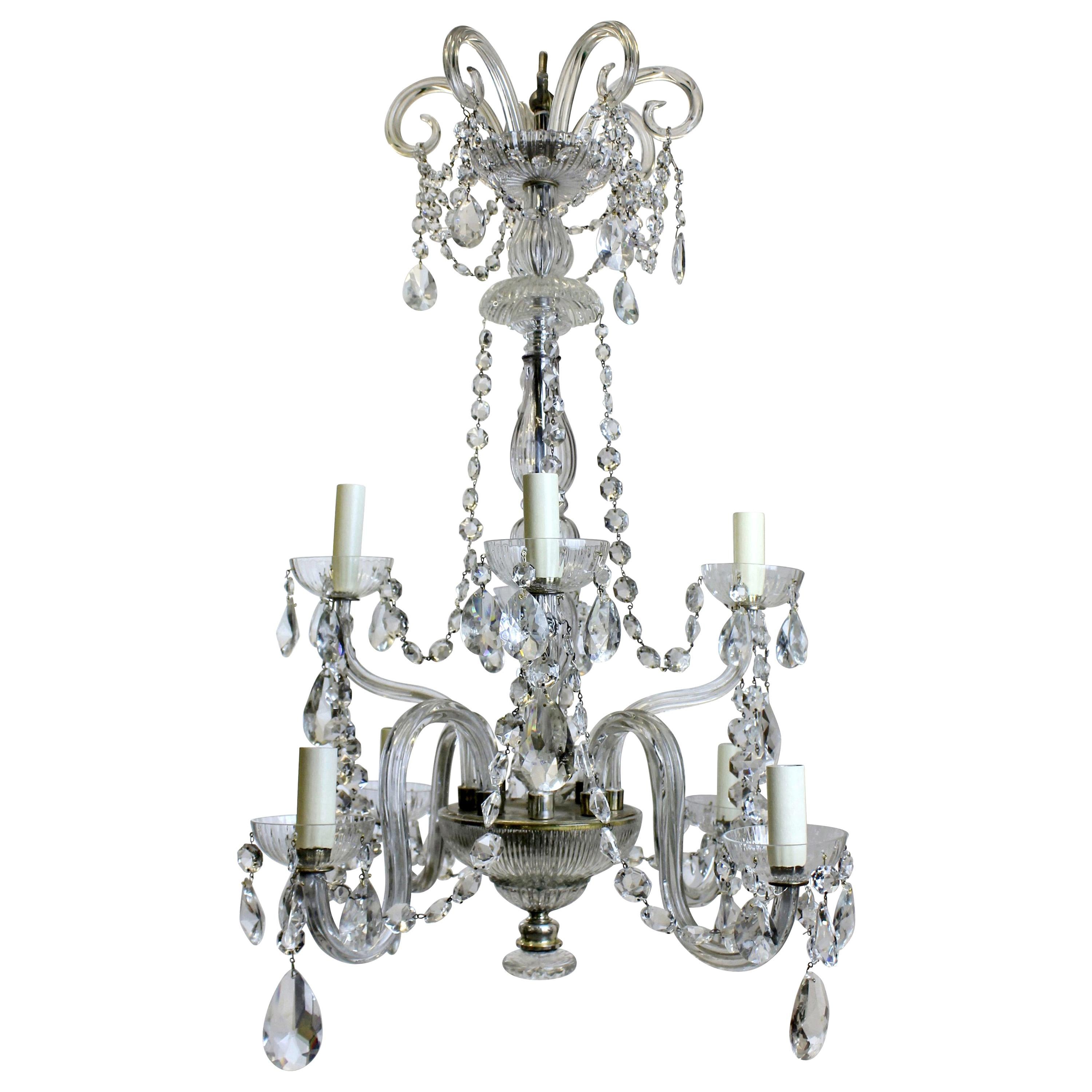 French Cut Glass Chandelier