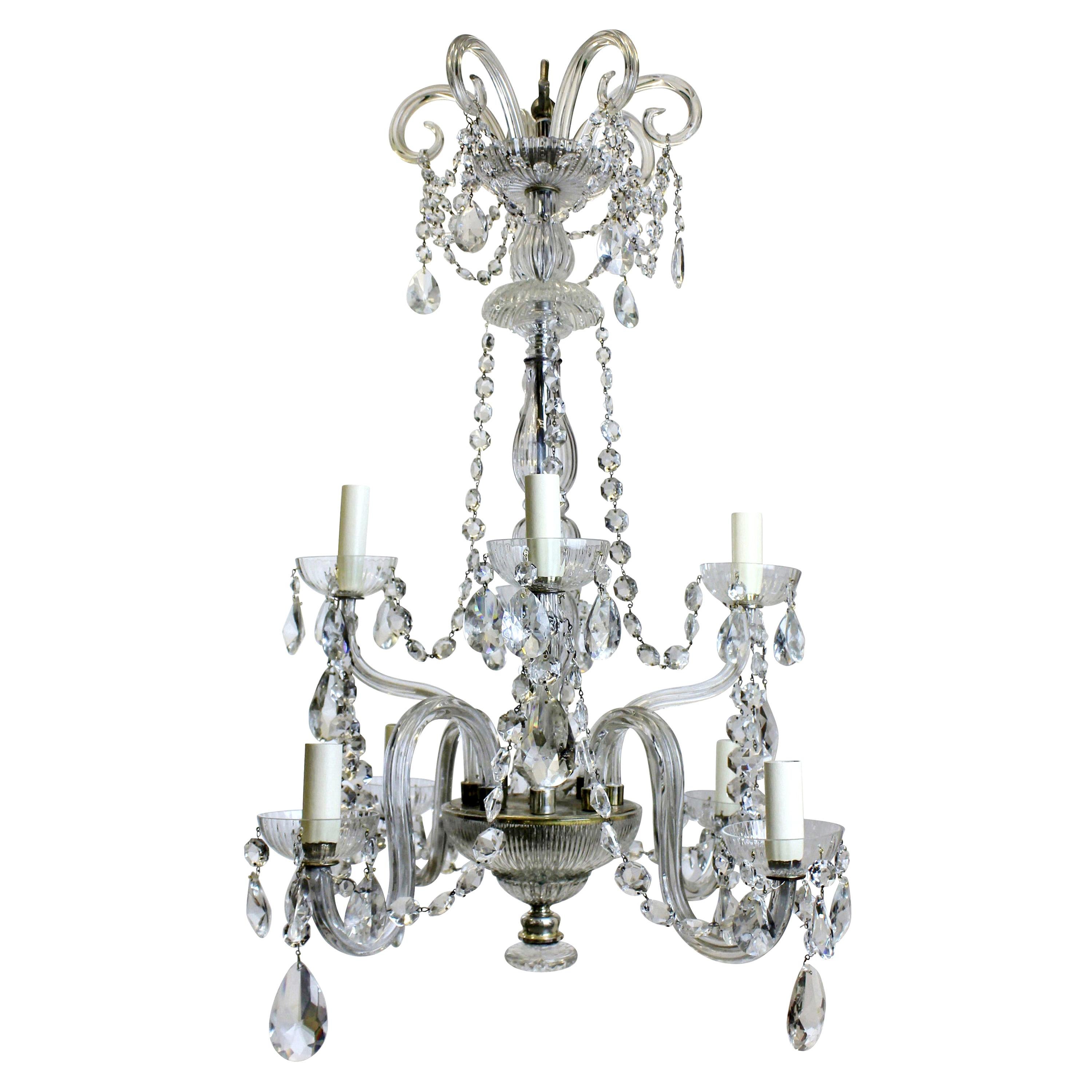 French Cut Glass Chandelier