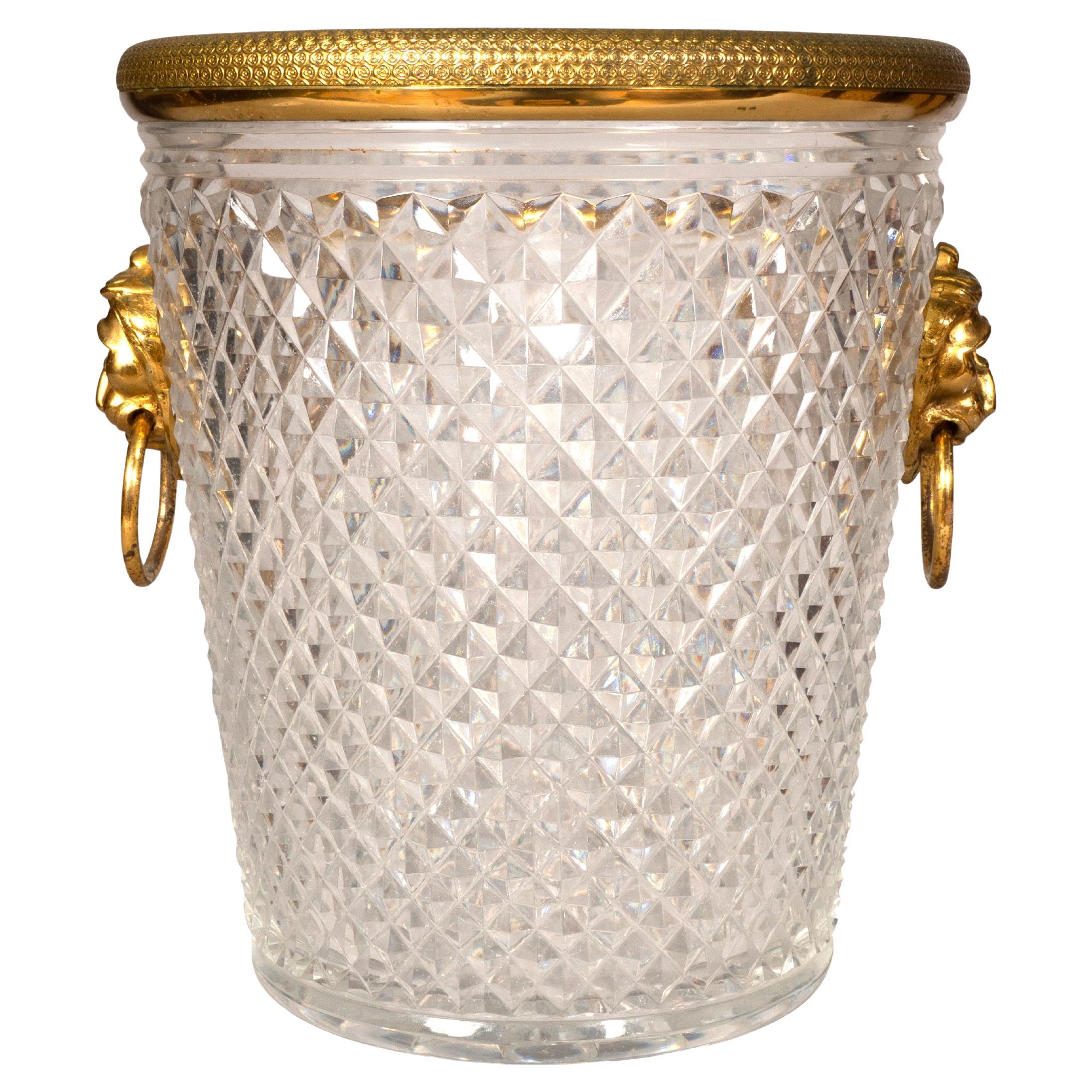 French Cut Glass Ice Bucket
