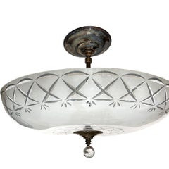 French Cut Glass Light Fixture