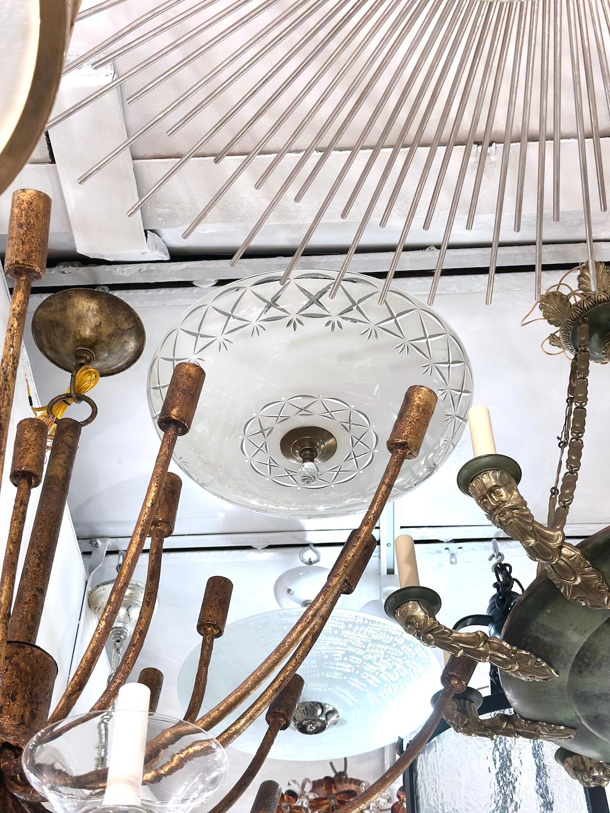 Début du 20ème siècle Lights en verre taillé à la française en vente