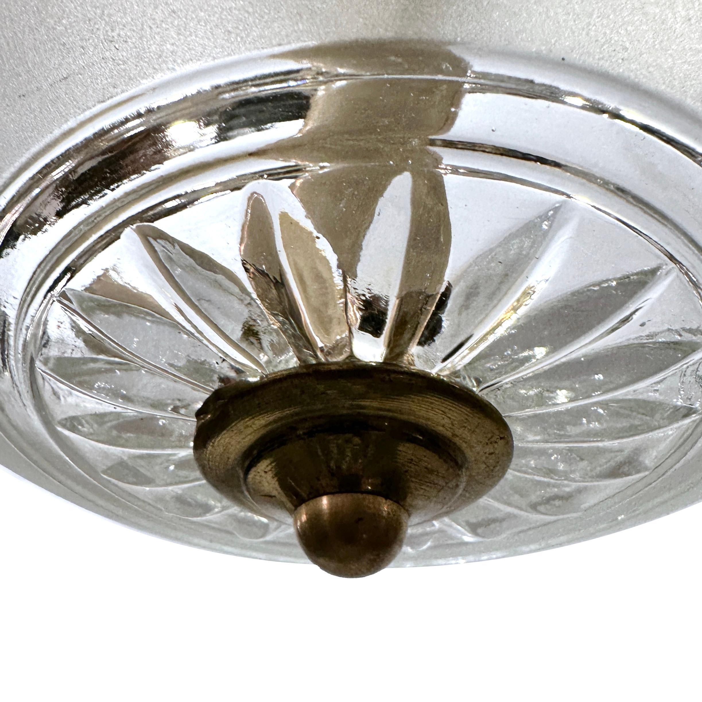 French Cut Glass Light Fixture For Sale 2
