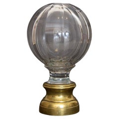 French Cut Glass Newel Post Finial