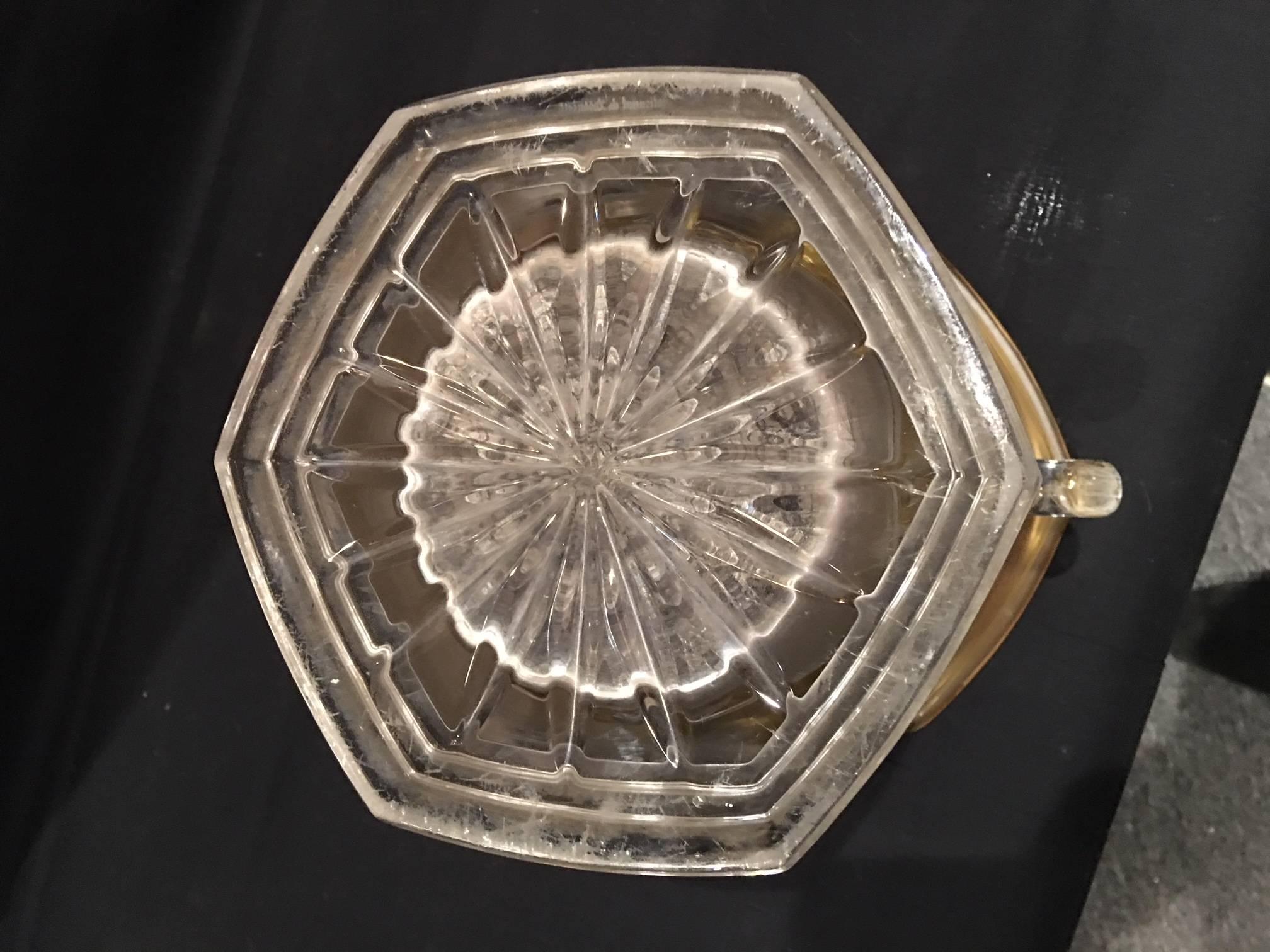 French Cut-Glass Vase or Ice Bucket with a Gilded Rim, Early 20th Century For Sale 2