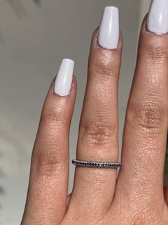 French Cut Pave Sapphire Eternity