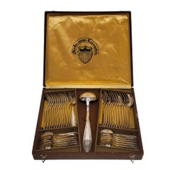 Cubertería francesa Orfèvrerie-Couverts ATO, 37 piezas, Plateada