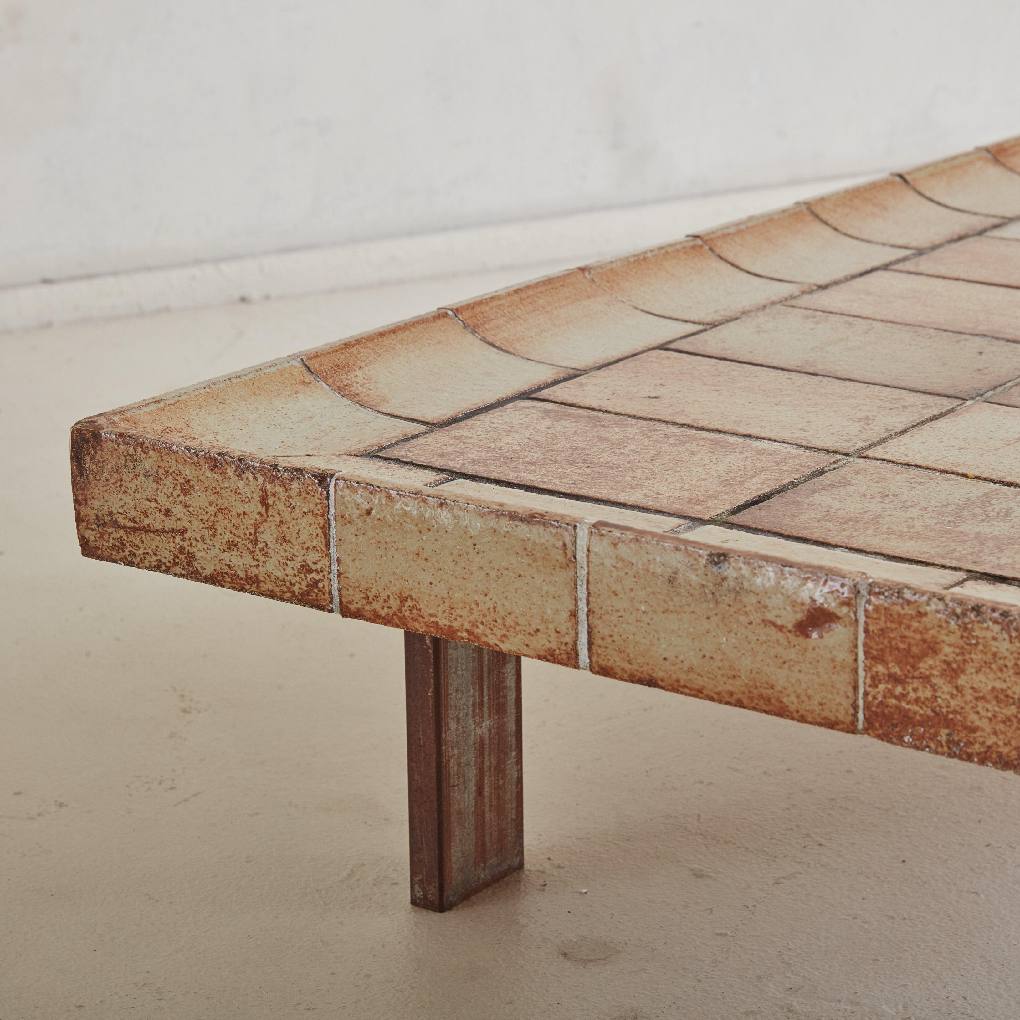 Mesa baja francesa de cerámica 