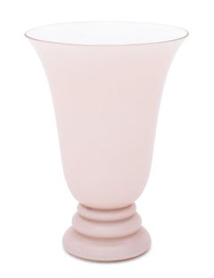 Lampade da tavolo francesi in vetro rosa Cvv Vianne, coppia