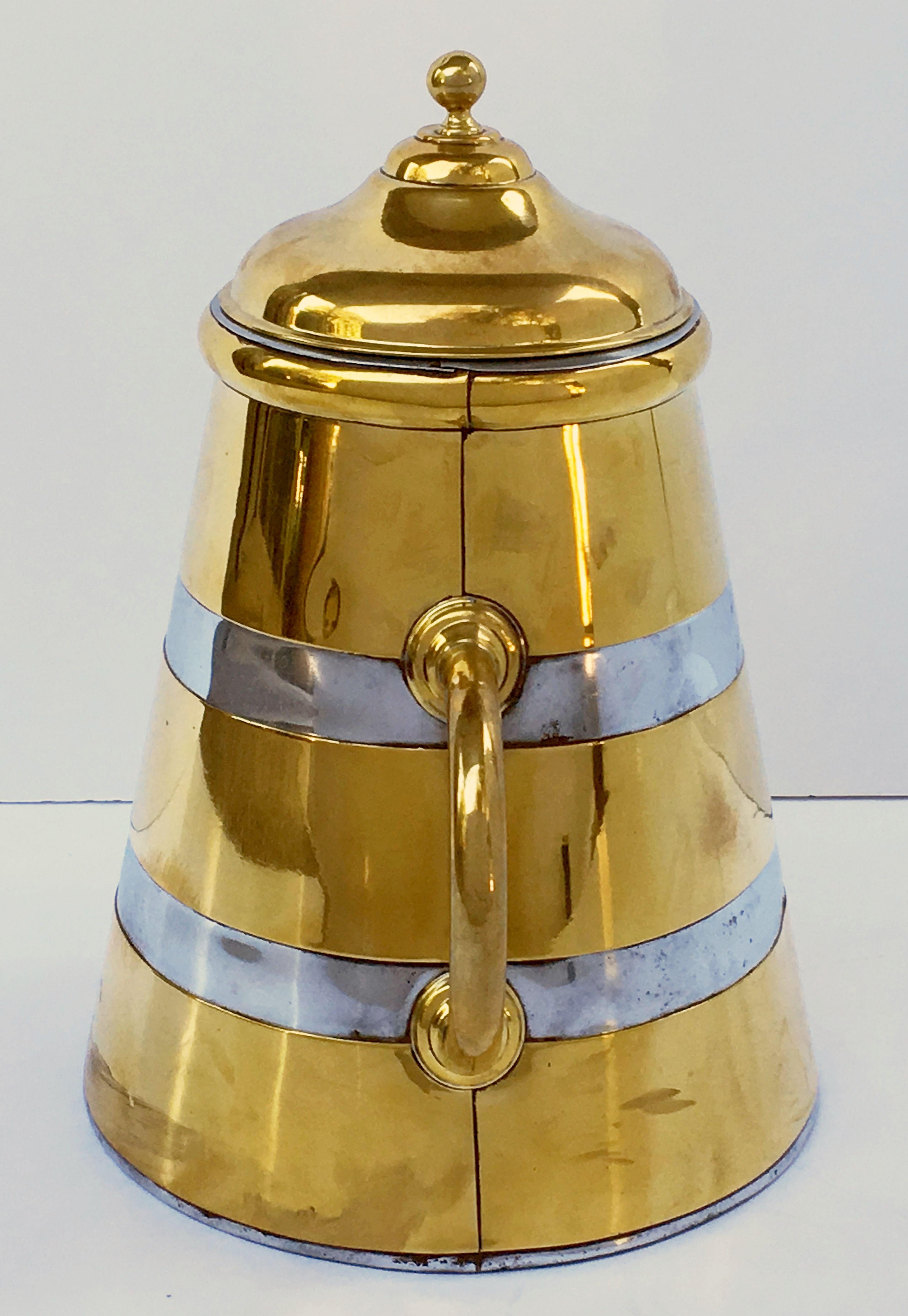Zylindrische Shop-Behälter aus Messing und Zinn, 'Individly Priced' (19. Jahrhundert)
