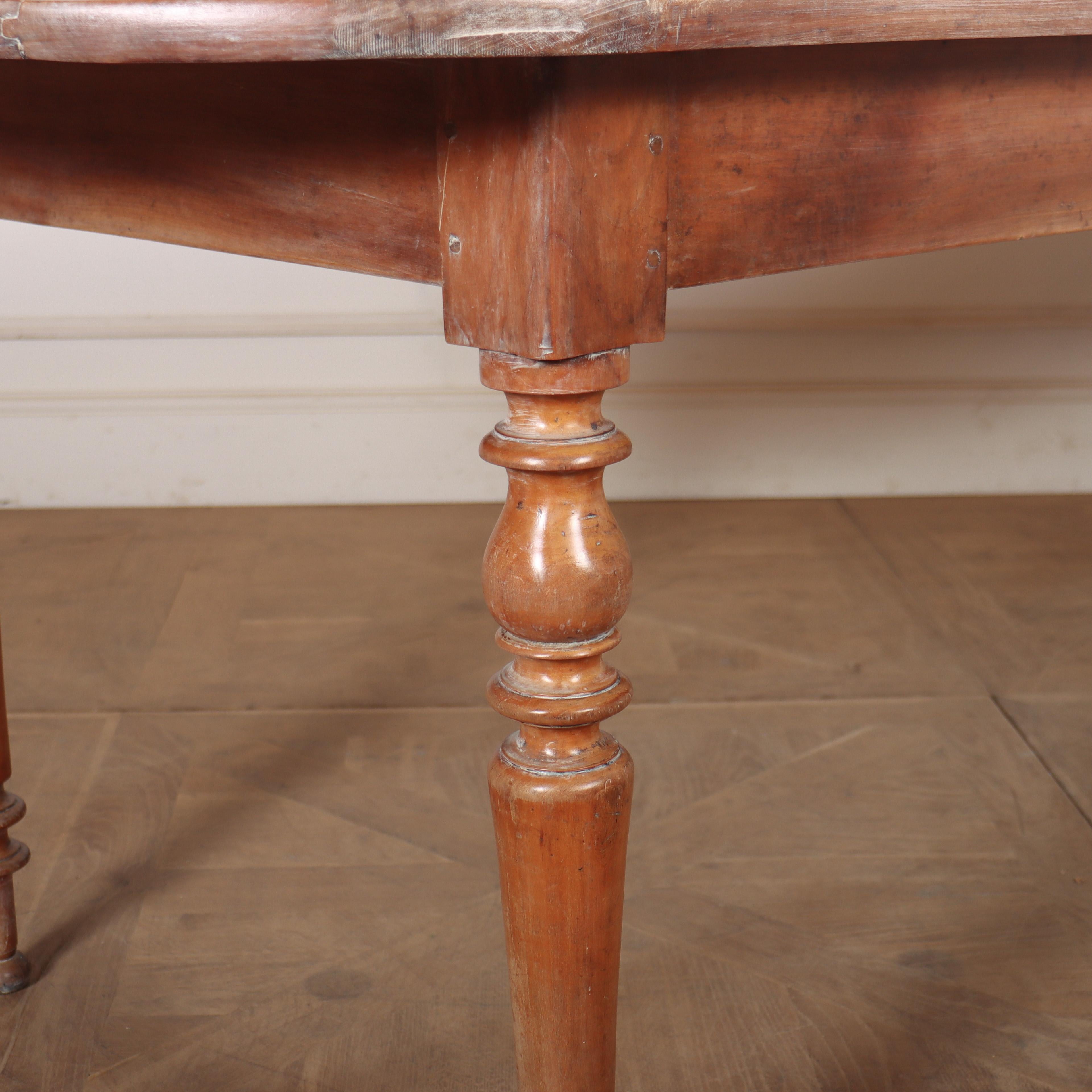 Pretty 19th C French D-end farmhouse table in a pale walnut and cherry. 1850.

Clearance is 24