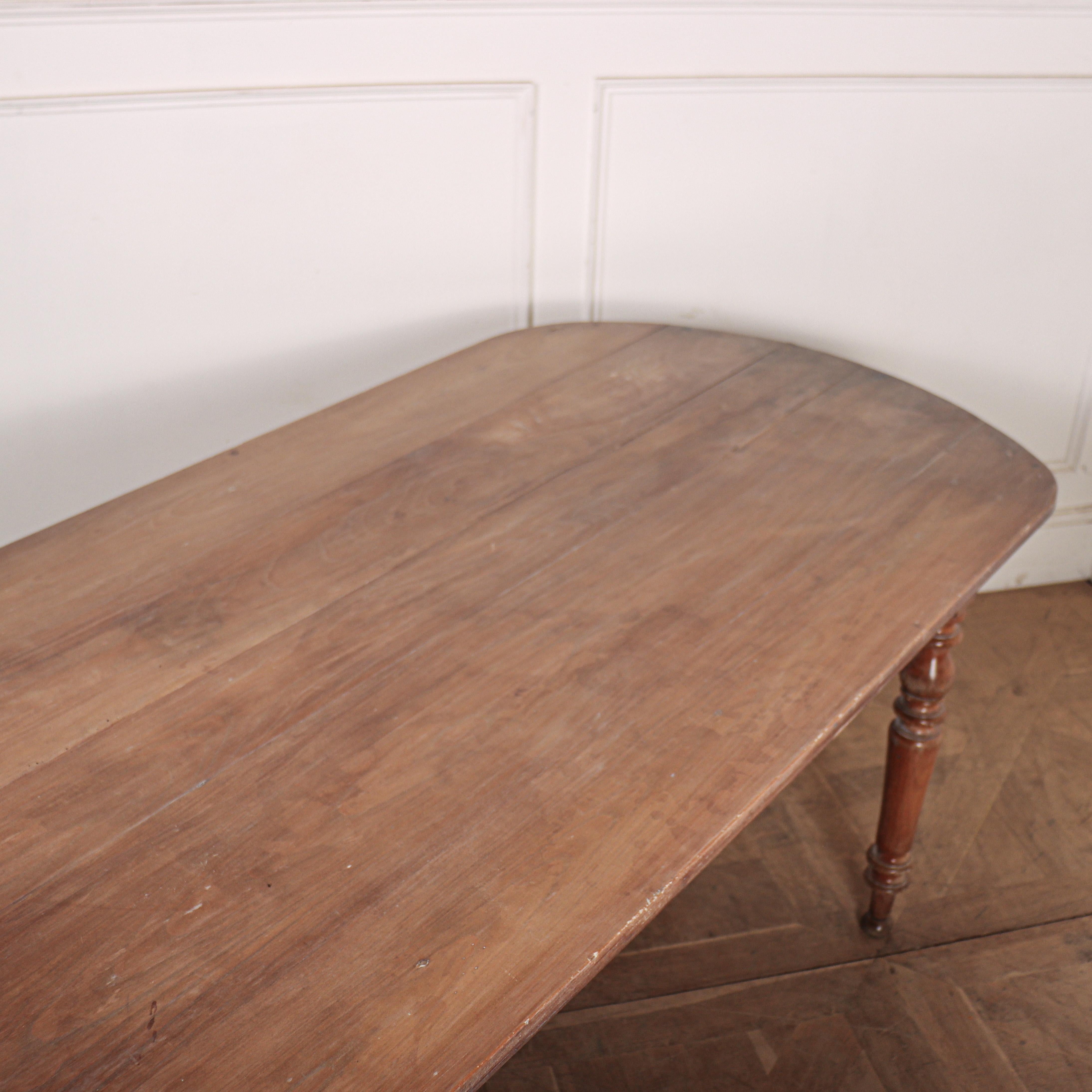 Cherry French D-End Farmhouse Table For Sale