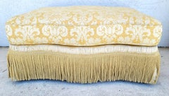 French Damask Linen Ottoman by Taylor King