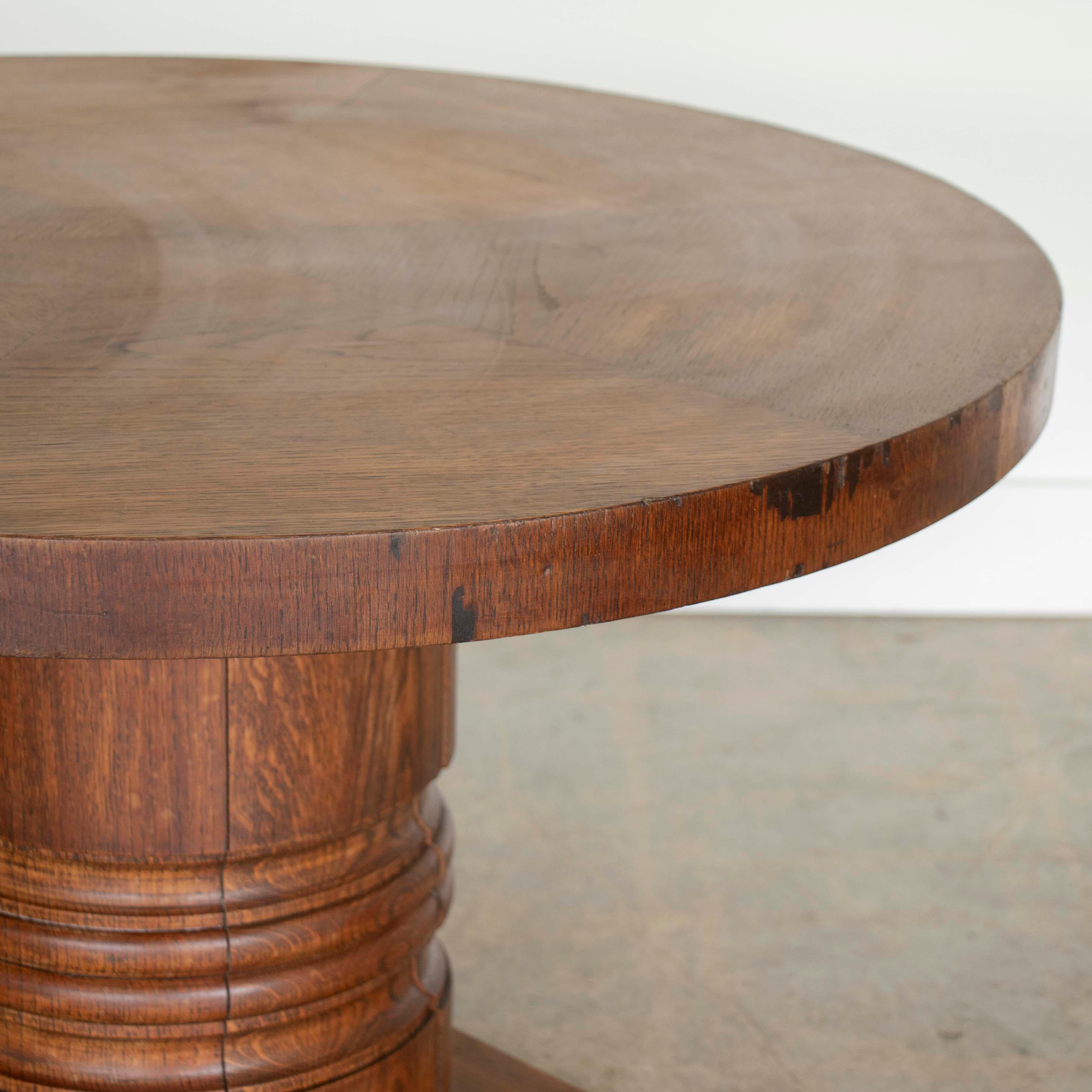 French Dark Oak Table by Charles Dudouyt 4