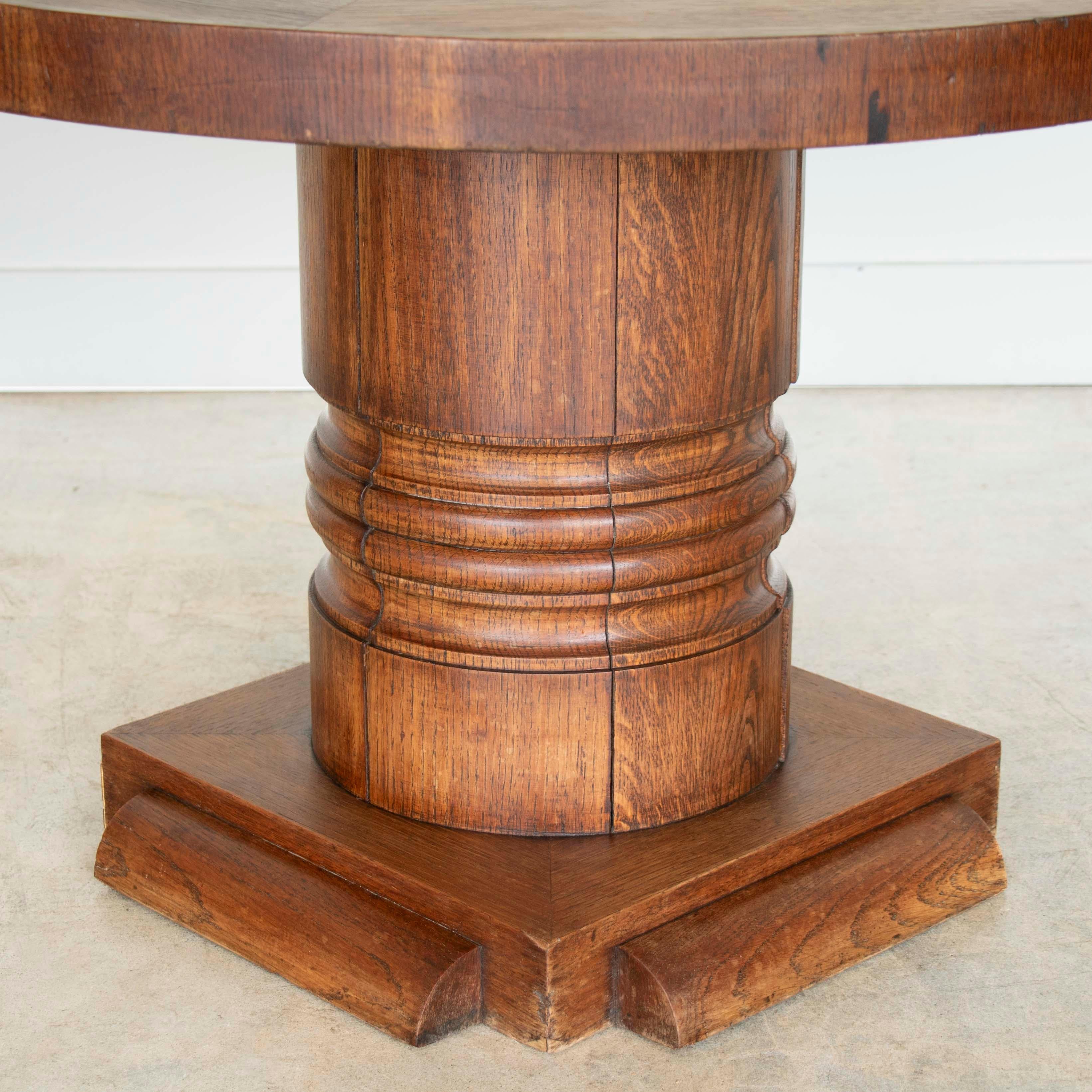 French Dark Oak Table by Charles Dudouyt 5