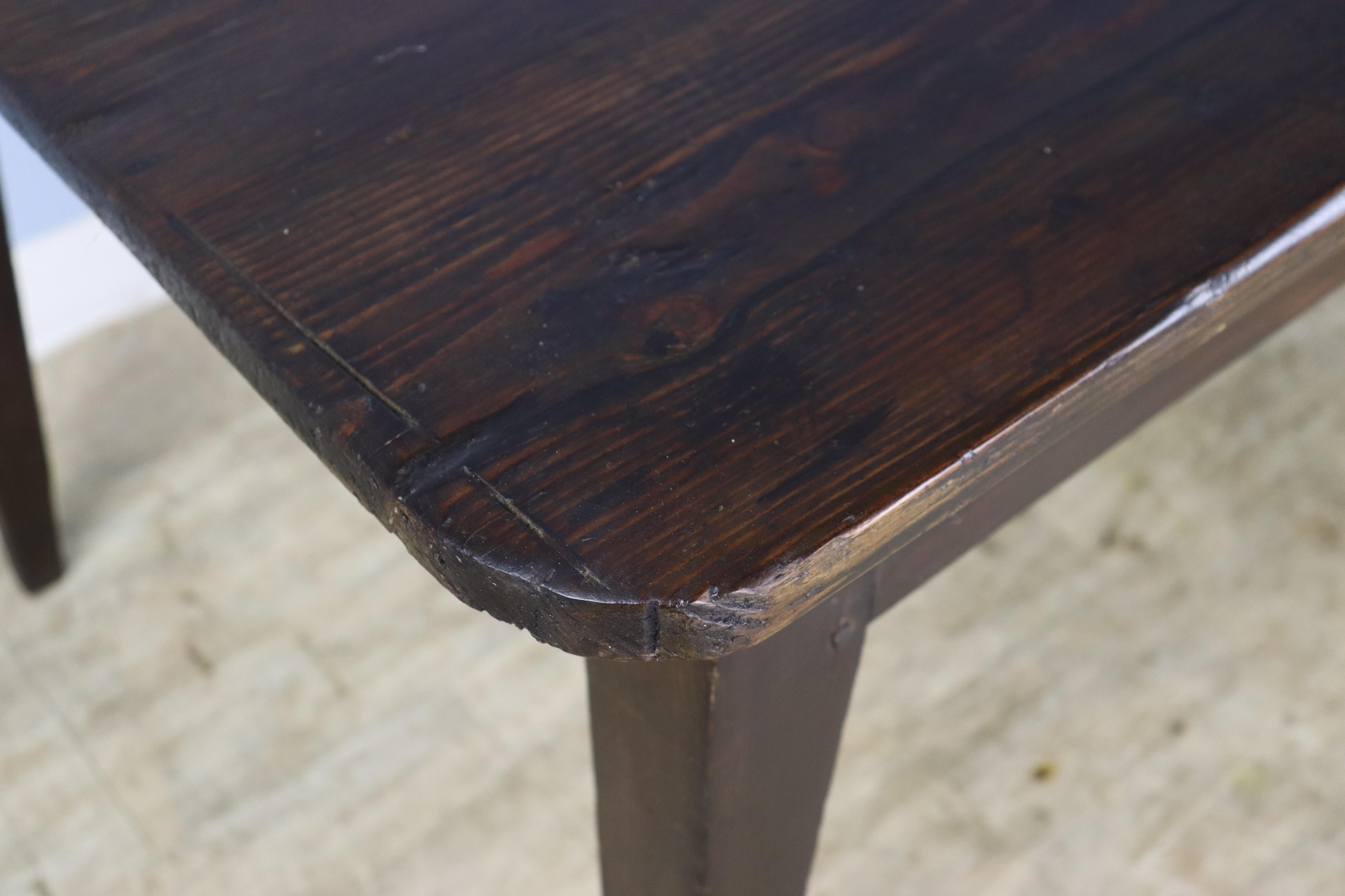 French Dark Pine Country Farm Table 3