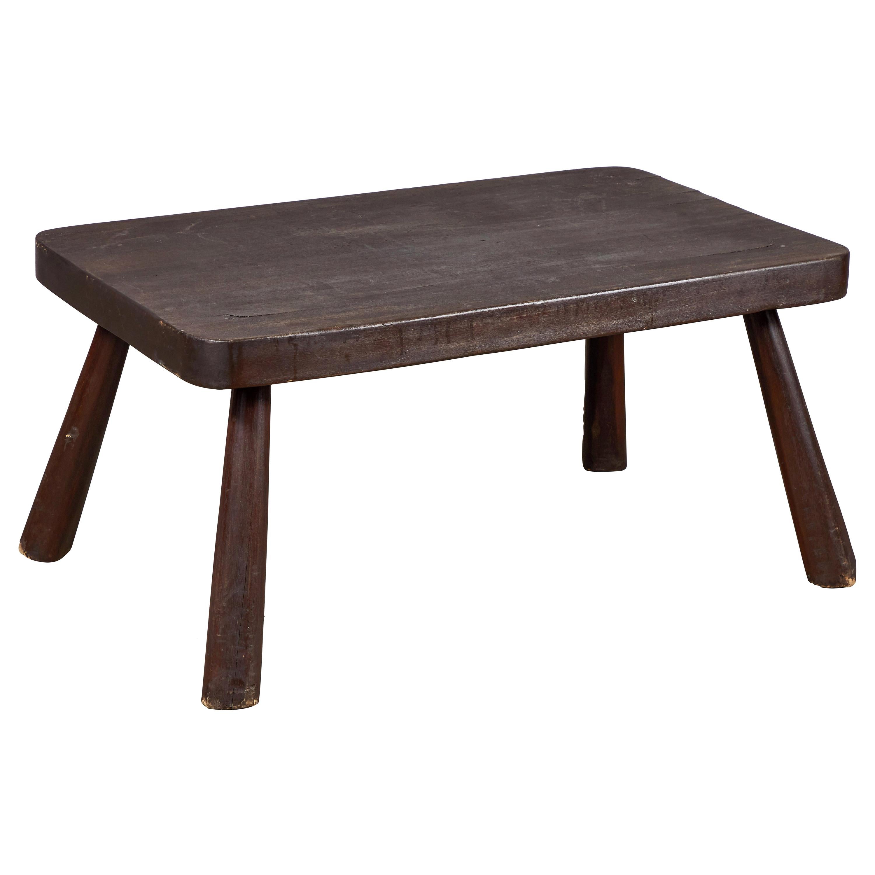 French Dark Stained Low Side Table at 1stDibs
