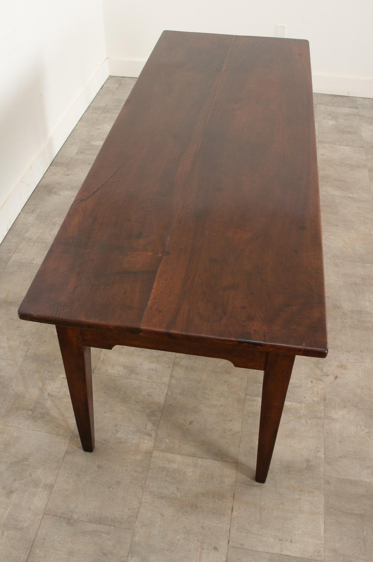 French, Dark Walnut Farm Table For Sale at 1stDibs