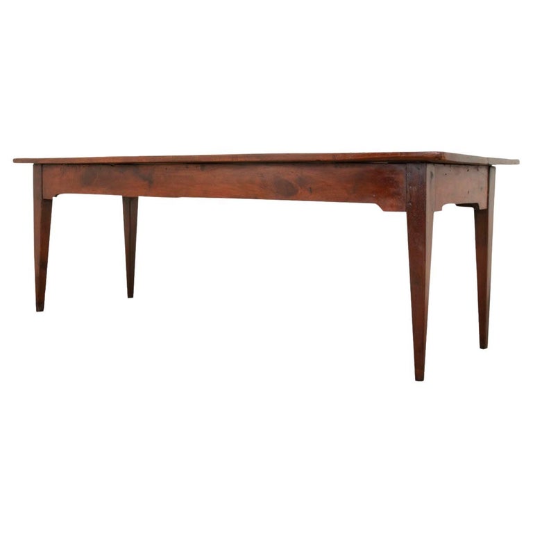 French, Dark Walnut Farm Table For Sale at 1stDibs
