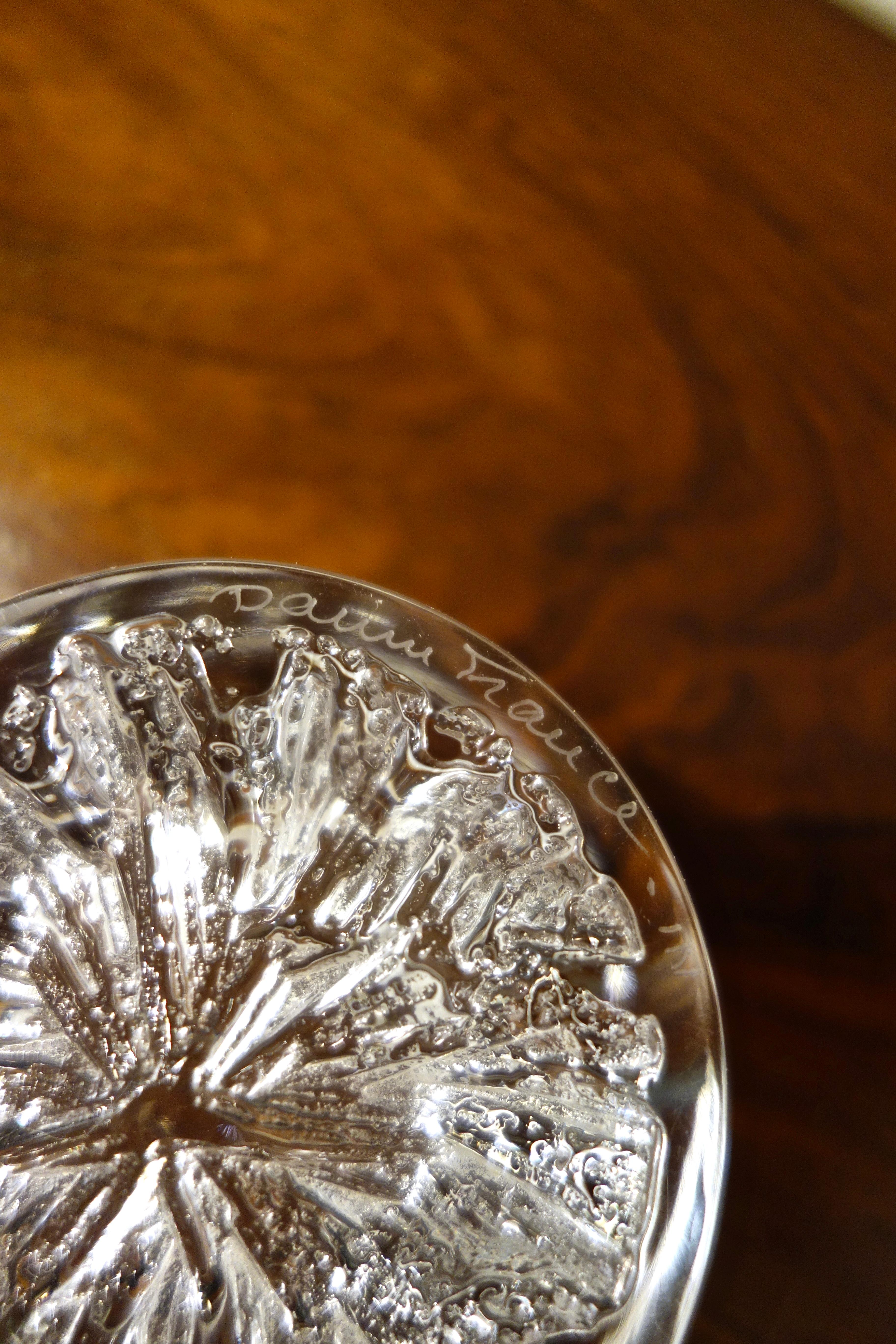 Mid-Century Modern French Daum Crystal Ashtray 1960's For Sale