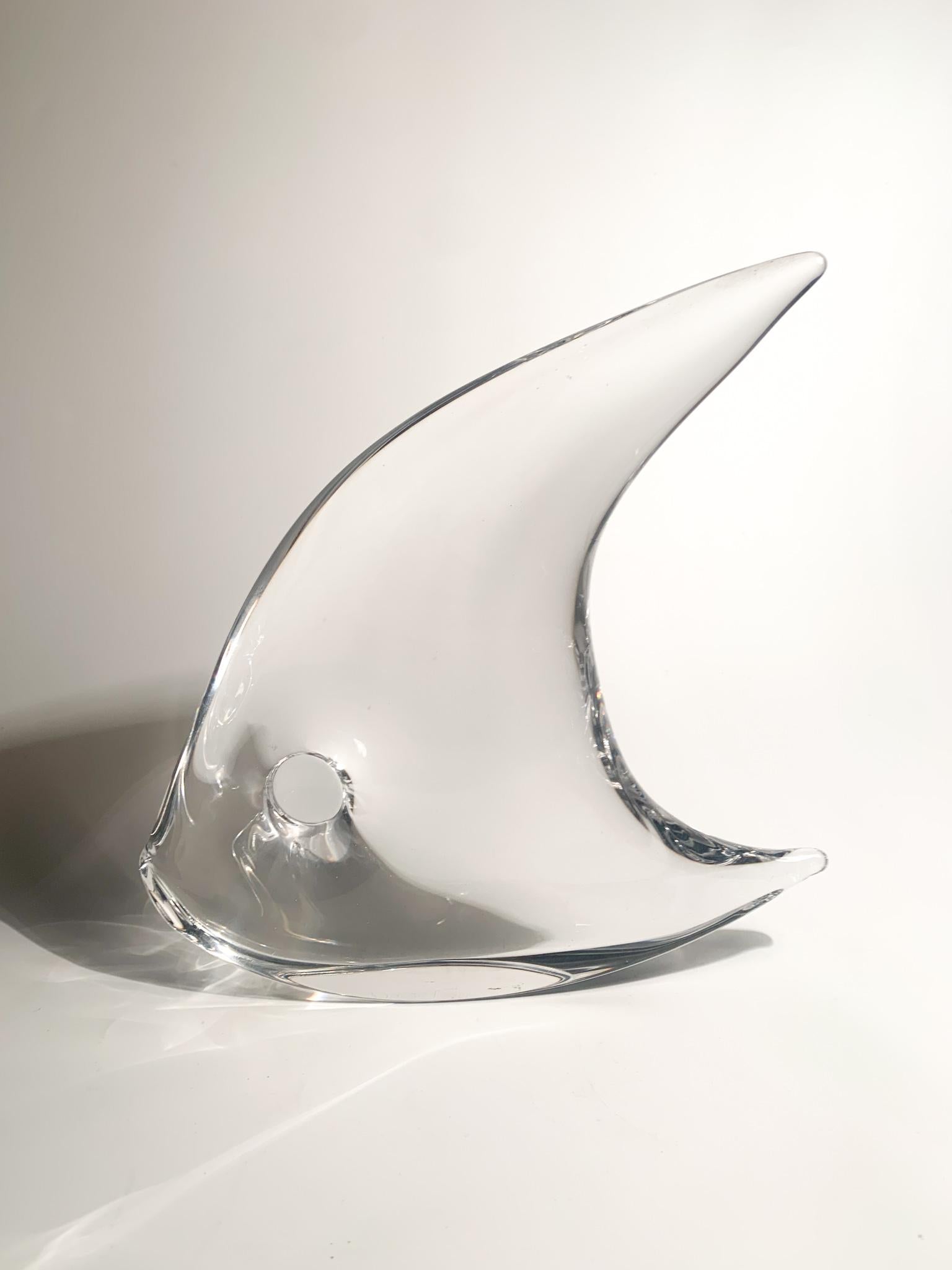 French Daum Crystal Fish Sculpture from the 1950s 4
