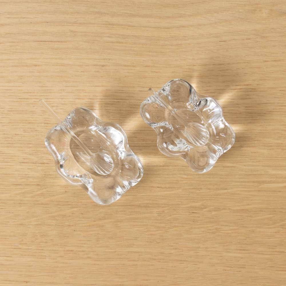 Salière en cristal de Daum avec cuillères en coquillage, signée en vente 6