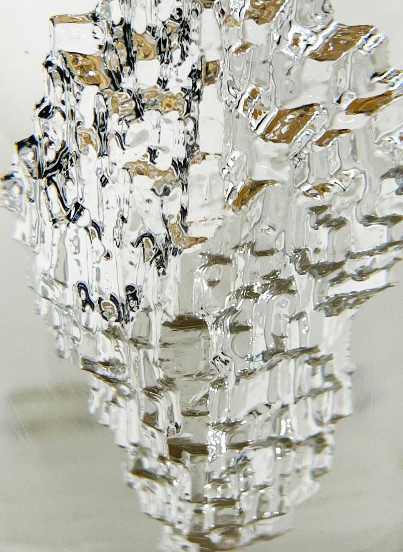 20th Century French Daum Nancy Crystal Table Lamp, 1970s For Sale