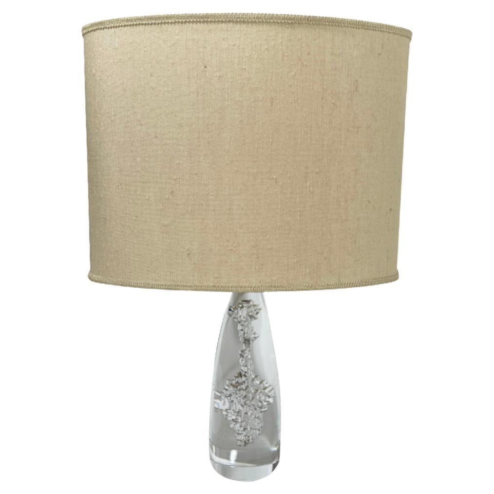 French Daum Nancy Crystal Table Lamp, 1970s For Sale