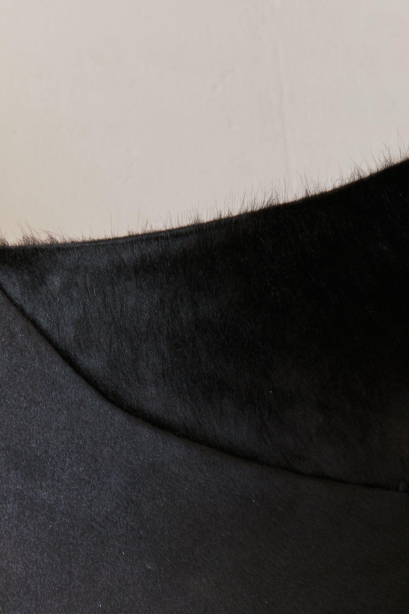 French ‘David’ Black Cowside Sling Chair by Odile Mir for Prisunic, 1972 en venta 2