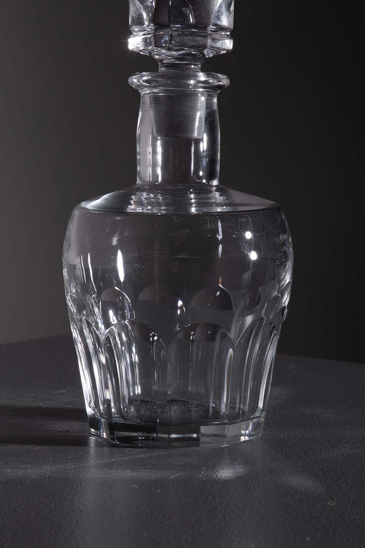 Modern French Decanter in Baccarat Crystal For Sale