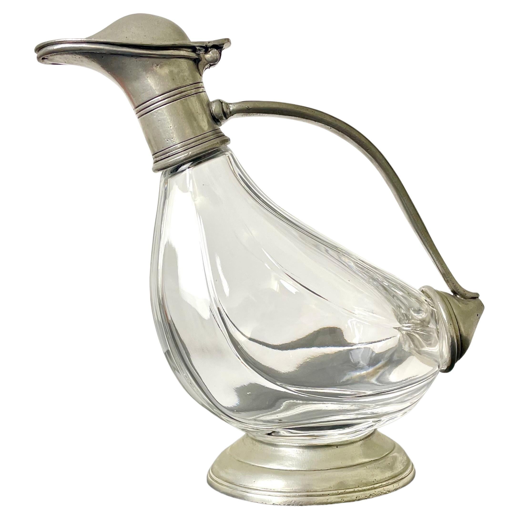Vintage wine decanter made of glass. 1940 - 1950