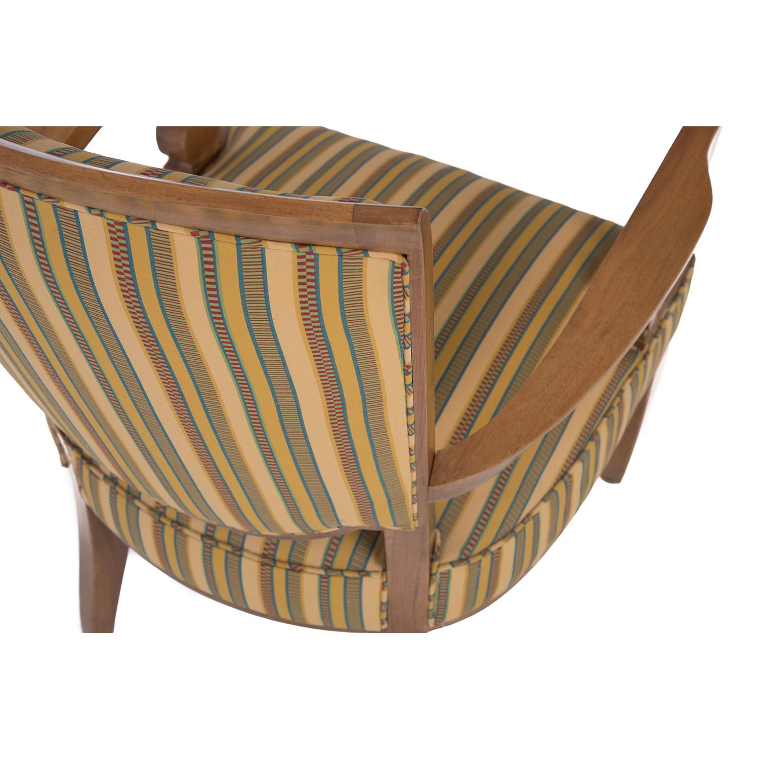 Poltrona Deco francese in mogano cubano di Jules Leleu in vendita 2