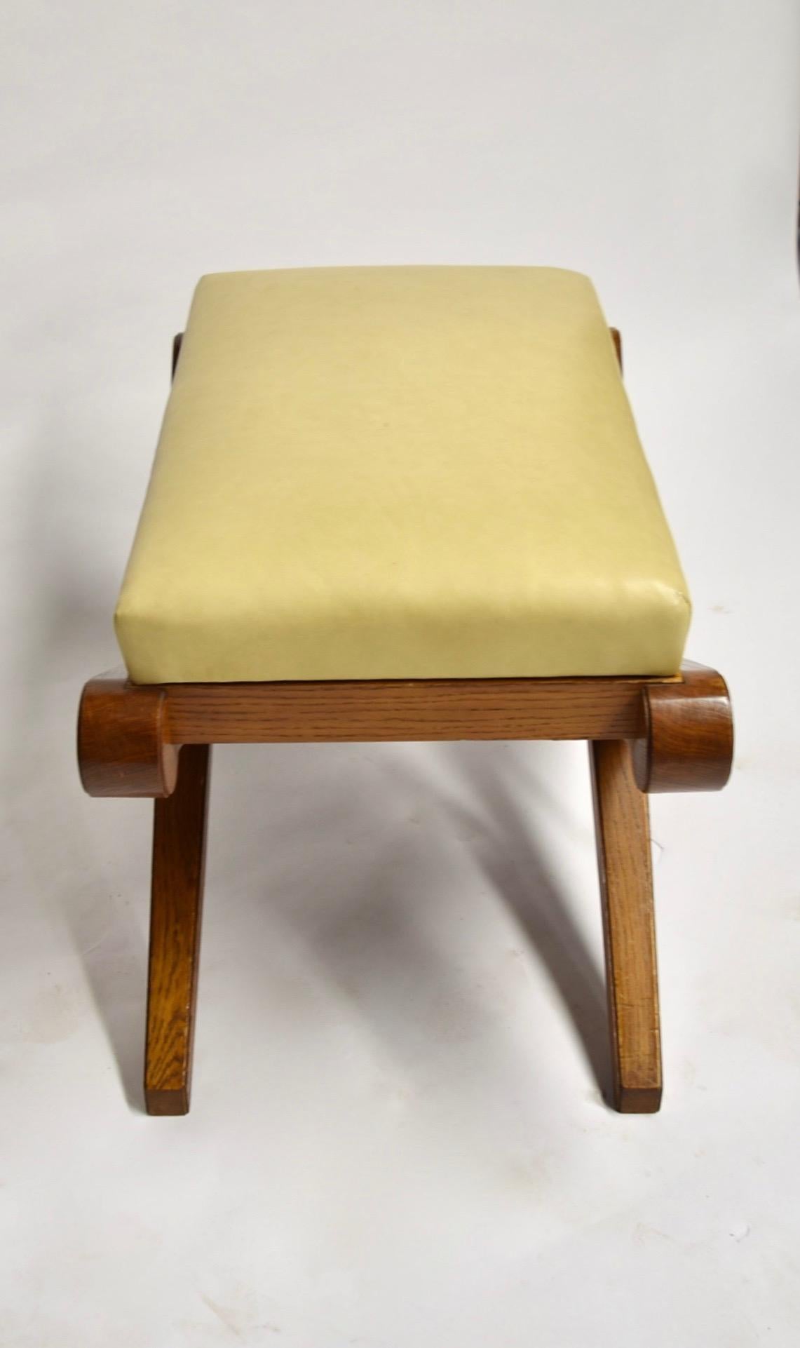 Mid-20th Century French Deco Bench / Footstool, circa 1930 Made in France For Sale