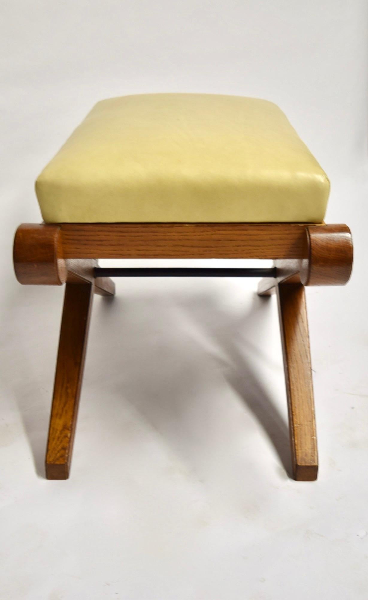 French Deco Bench / Footstool, circa 1930 Made in France For Sale 1