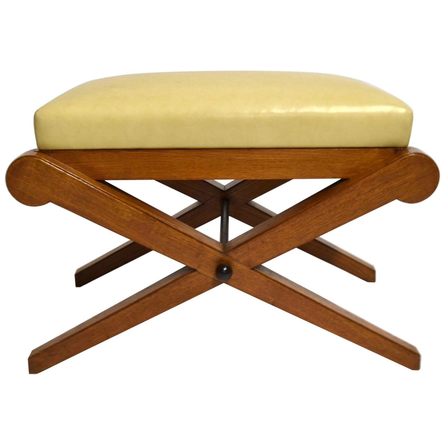 French Deco Bench / Footstool, circa 1930 Made in France For Sale