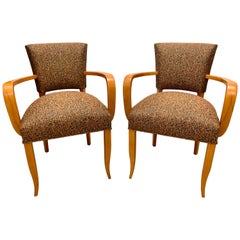 Sillones Puente/ Laterales Deco Franceses con Brazos, Pareja