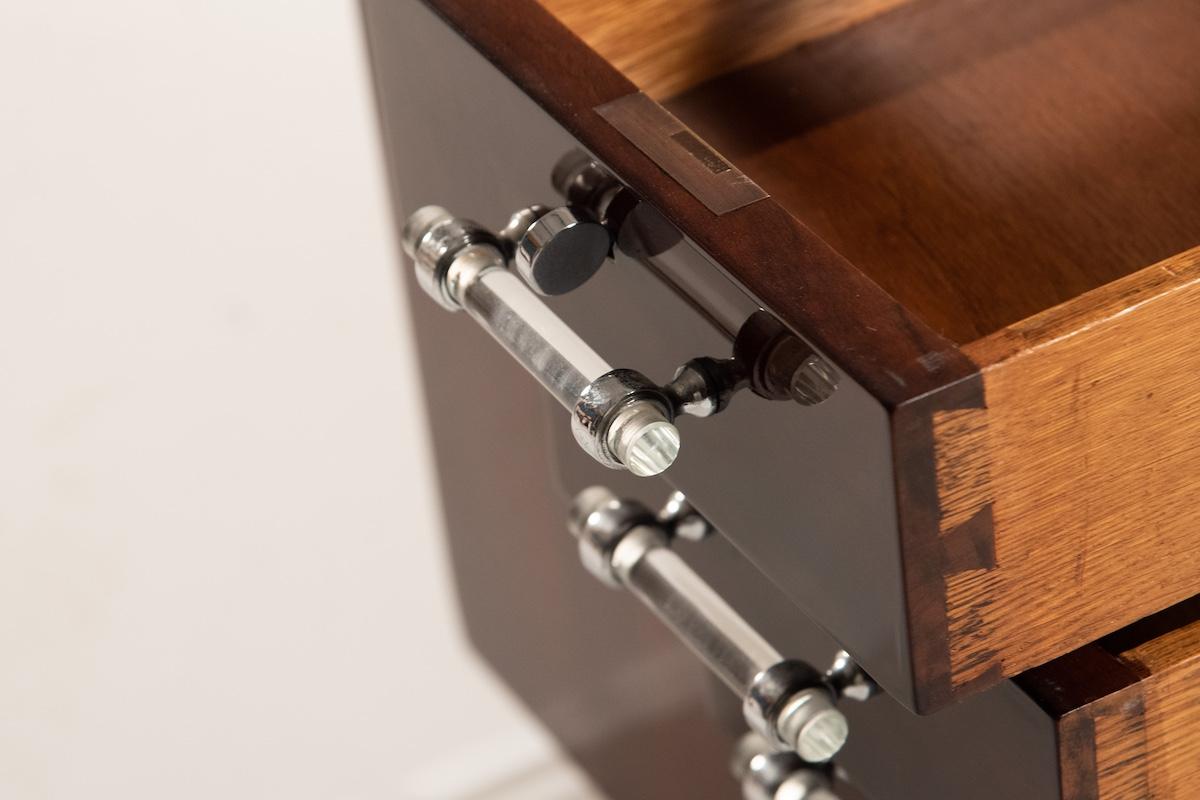 French Deco Desk with Glass Knobs For Sale 6