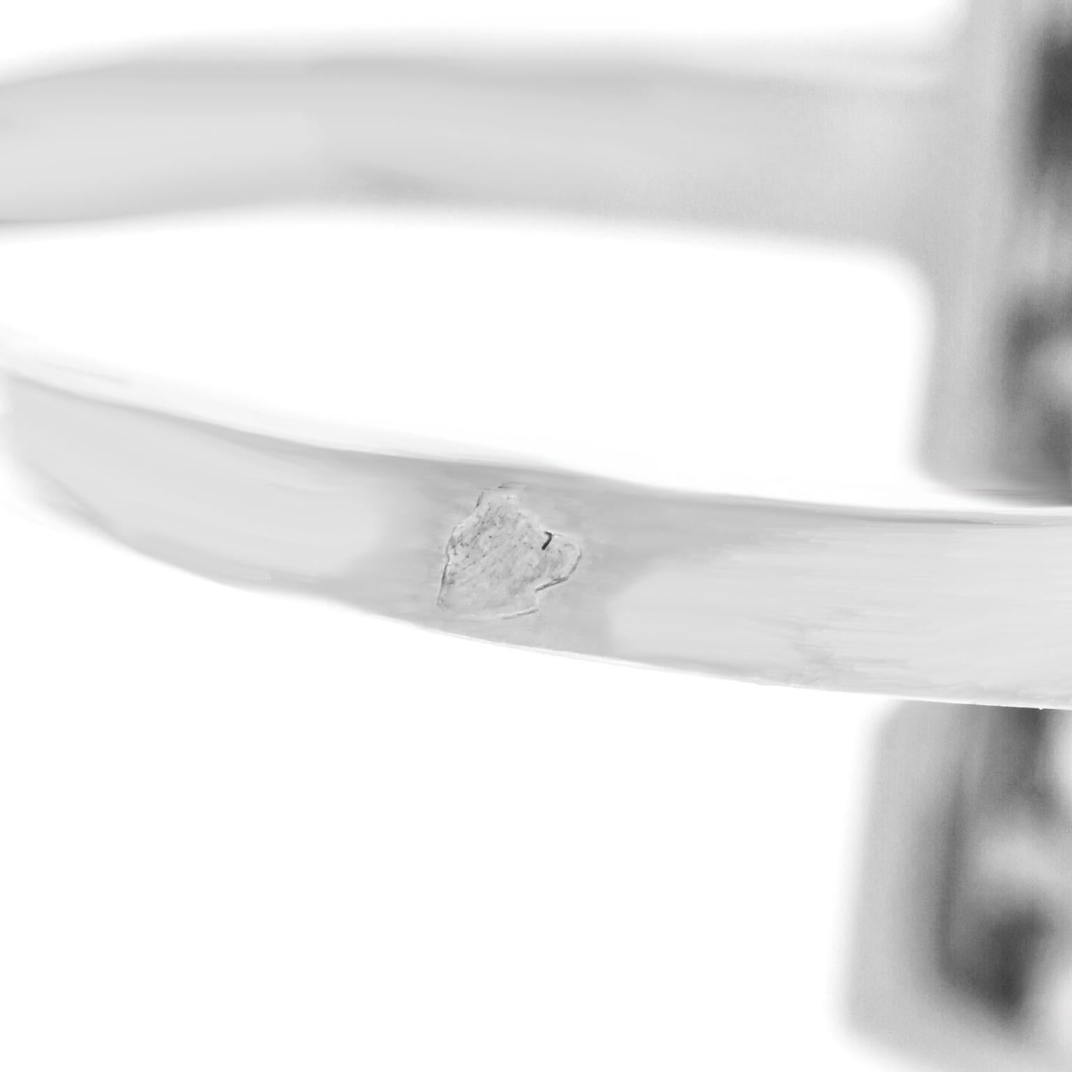 Women's or Men's French Deco Diamond Platinum Ring
